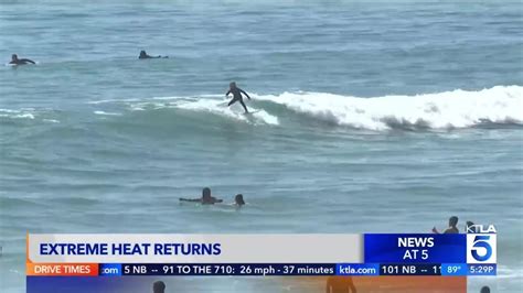 Beachgoers head to Huntington beach to beat the heat 